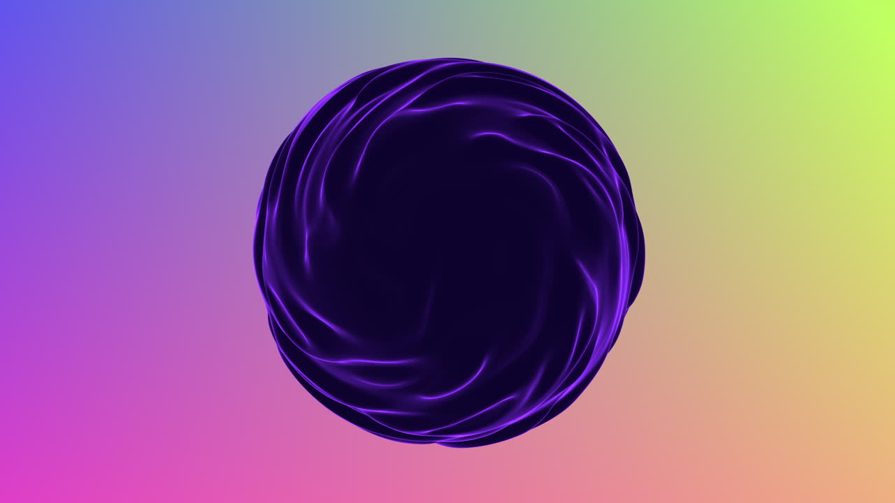 un etéreo remolino negro y púrpura en un fondo vibrante