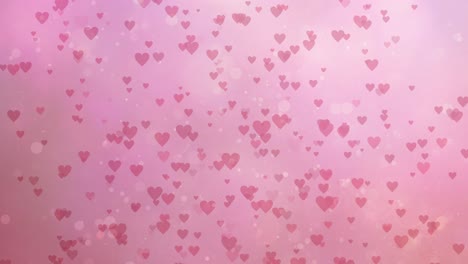 Love-Background---Romantic-Pink-Heart-Shapes-Floating---Valentine's-Day-Mood---Emotion-in-Motion
