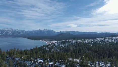 pan reveal of south lake tahoe