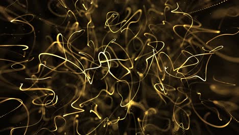 golden particles wave flow with dust and bokeh shimmering looped animation