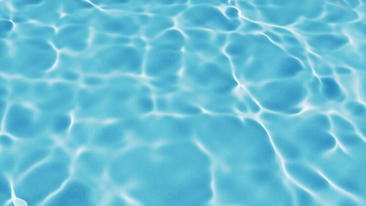 Loop animation of water surface with caustic phenomenon, 3d rendering.