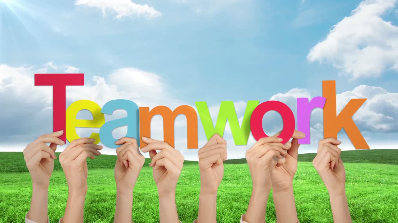Hands holding up teamwork