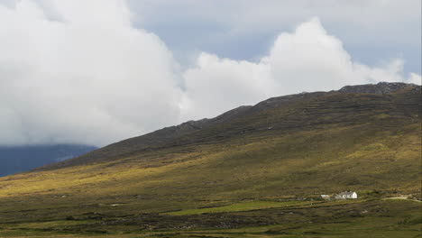 time lapse of cloudy mountains and hills on wild atlantic way in ireland