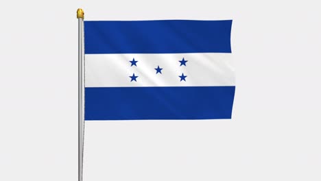 loop video of honduras flag  fluttering in the wind, slow motion video of 4k , with alpha channel