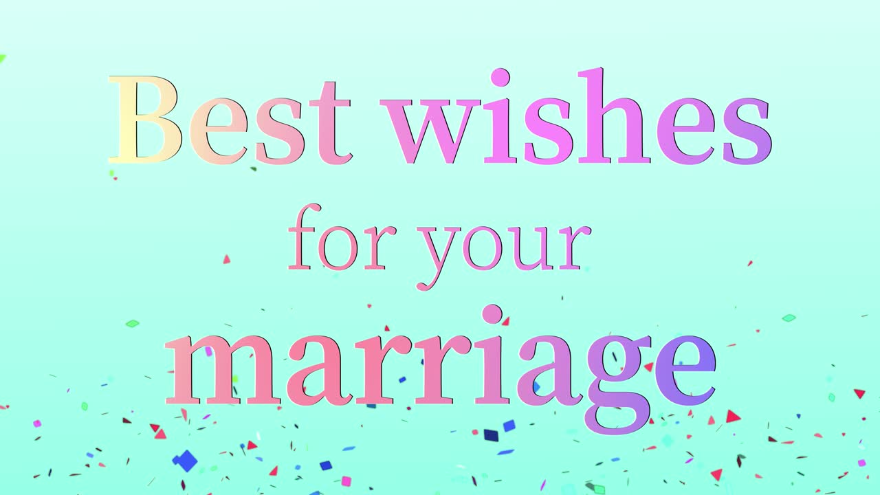 당신의 결혼에 대한 가장 좋은 소원 문자 메시지 애니메이션 모션 그래픽