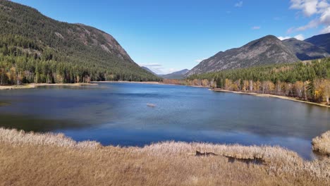 autumn sanctuary: mctaggart lakes surrounded by forested hills