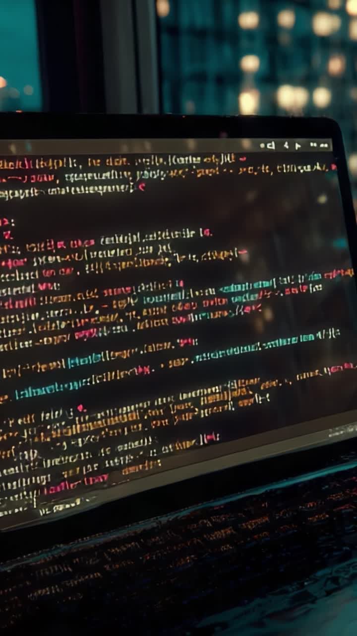 Capturing the Evolution of Coding: Transition from Code to Output, Showcasing a Dynamic Software Development Environment in a Sunset Backdrop