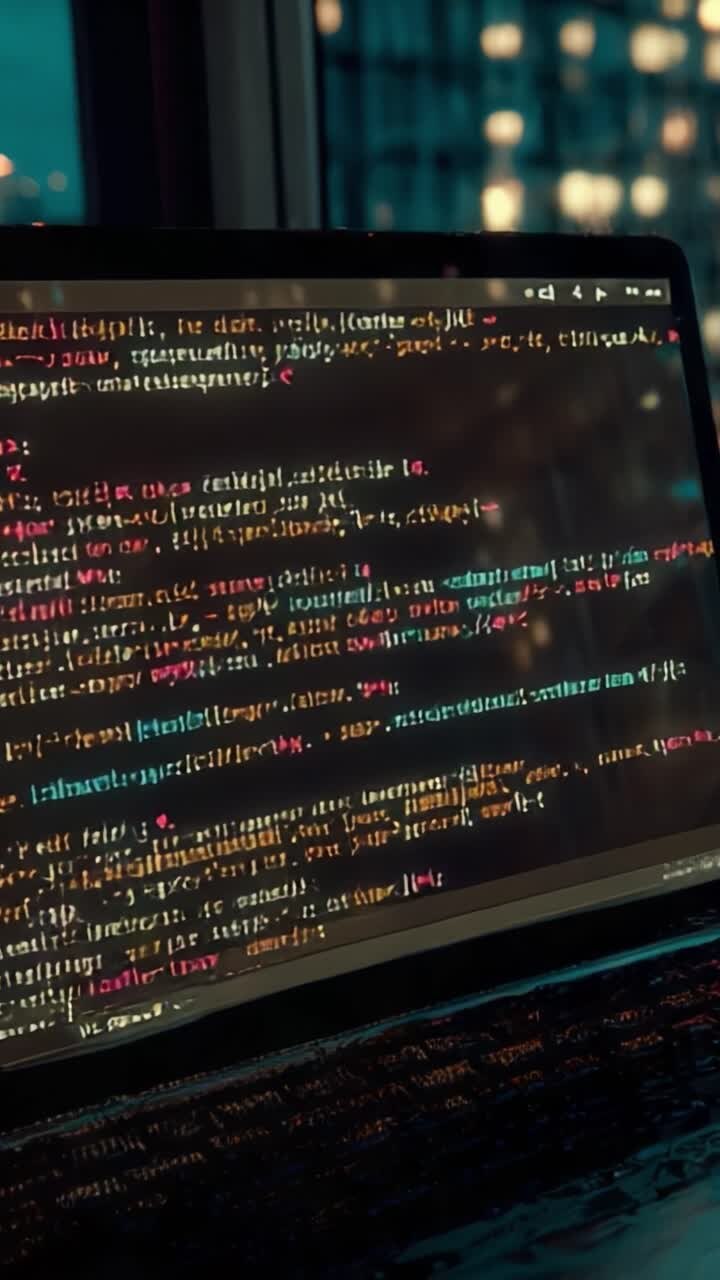 Capturing the Evolution of Coding: Transition from Code to Output, Showcasing a Dynamic Software Development Environment in a Sunset Backdrop