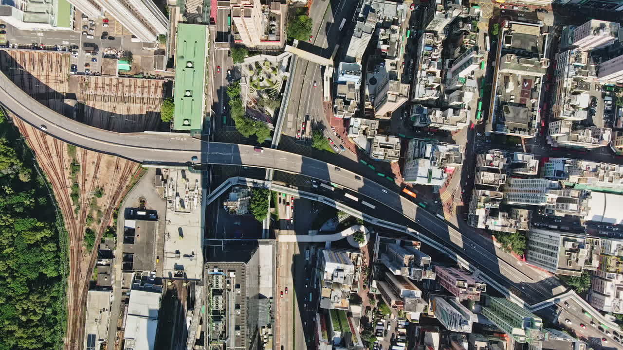 홍콩의 츠엔완 mtr 역과 고층 건물의 평면도