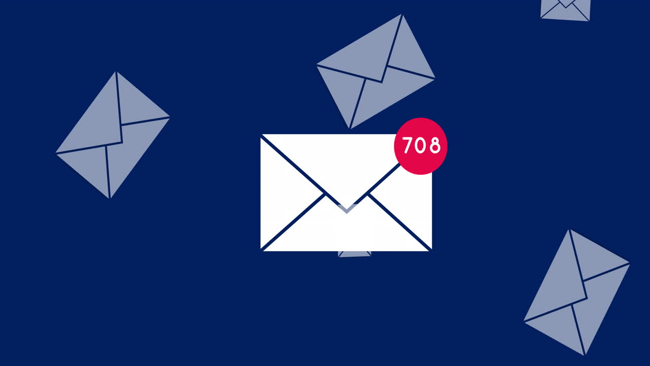 sobre de mensaje y números 4k