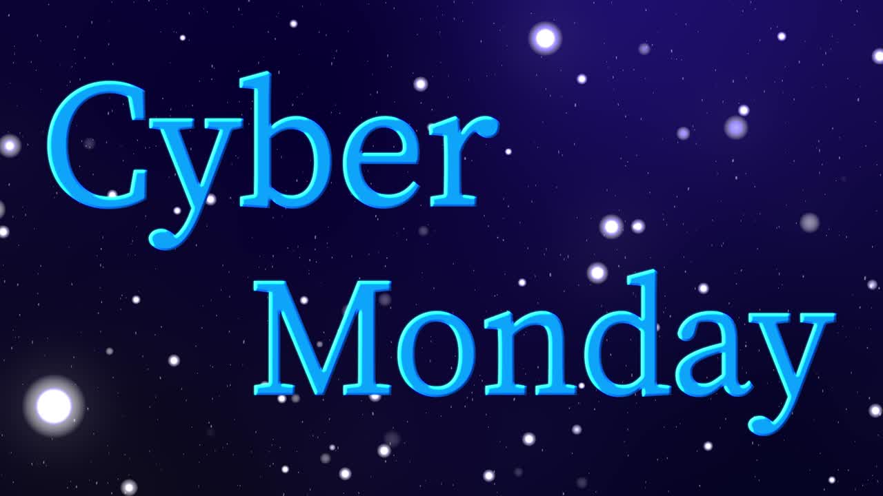 사이버 월요일 판매 이벤트 텍스트 애니메이션 모션 그래픽