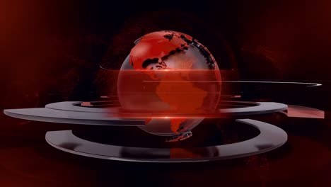 fondo de introducción de noticias del mapa del mundo digital 3d