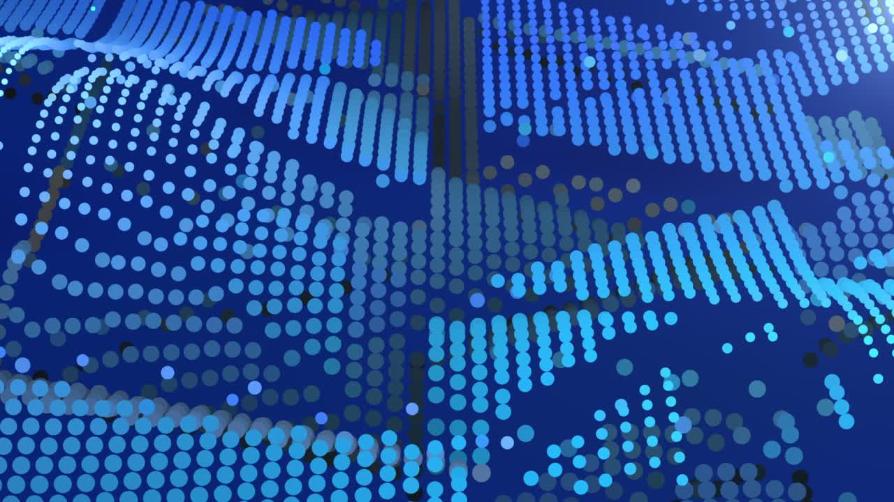 둥근 입자의 애니메이션 다채로운 배경