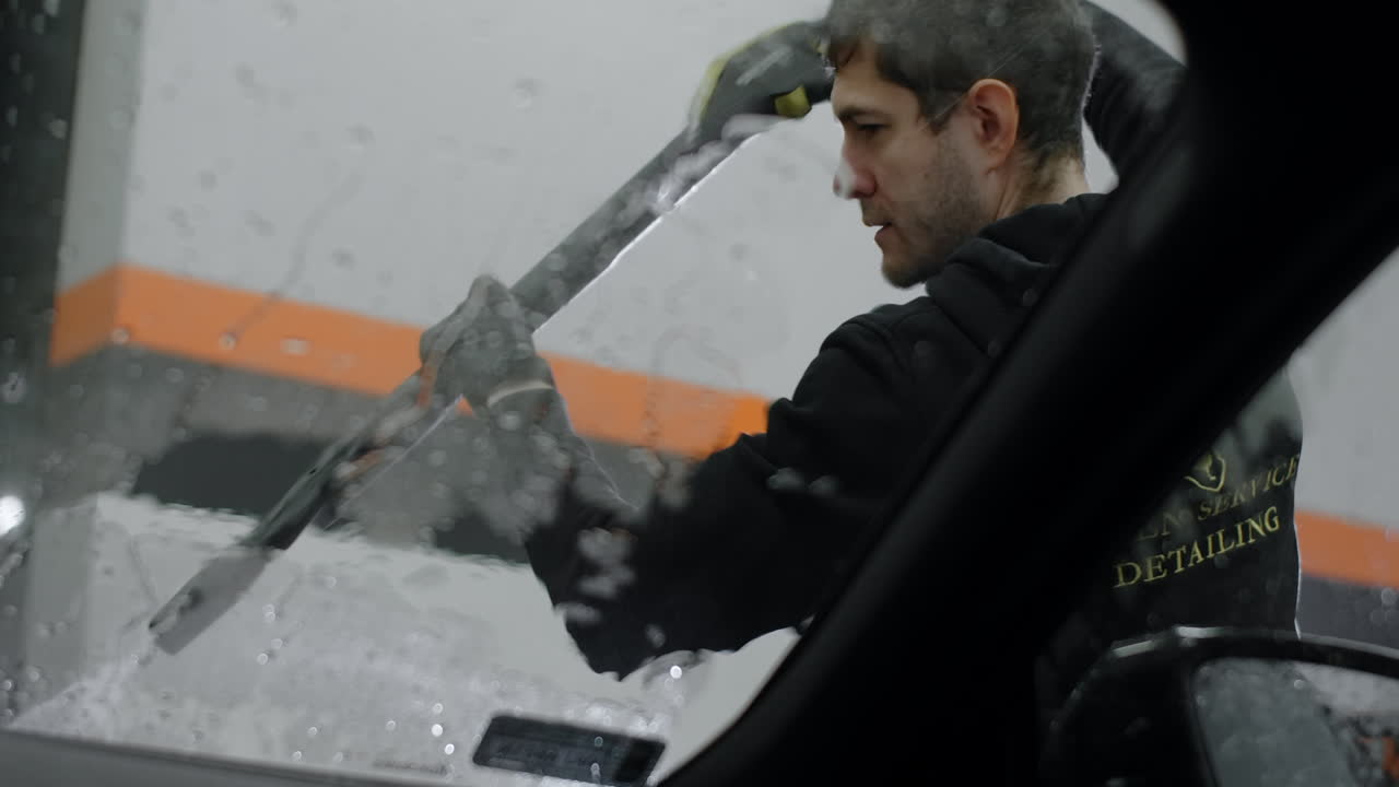 lavado de coches en curso