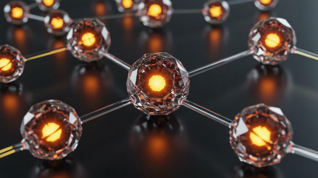 Illuminated Crystals in a Complex Network: A Stunning Visualization of Light and Geometry in a Transparent Molecular Framework