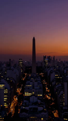 buenos aires sunset from above
