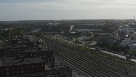 Drone-shot-of-empty-train-depot