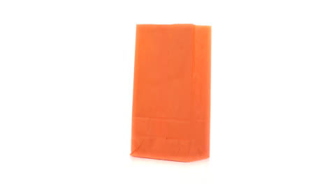 bolsa de compras naranja giratoria