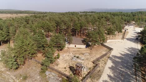vista aérea del campamento. concepto de vacaciones