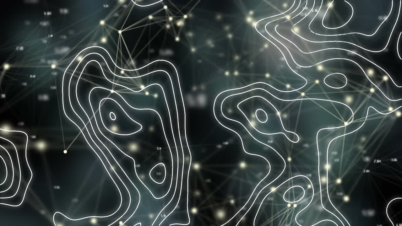 Animation of white lines and network of connections