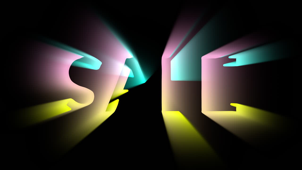 원활한 루프 탐조등 판매 사인 애니메이션 10초