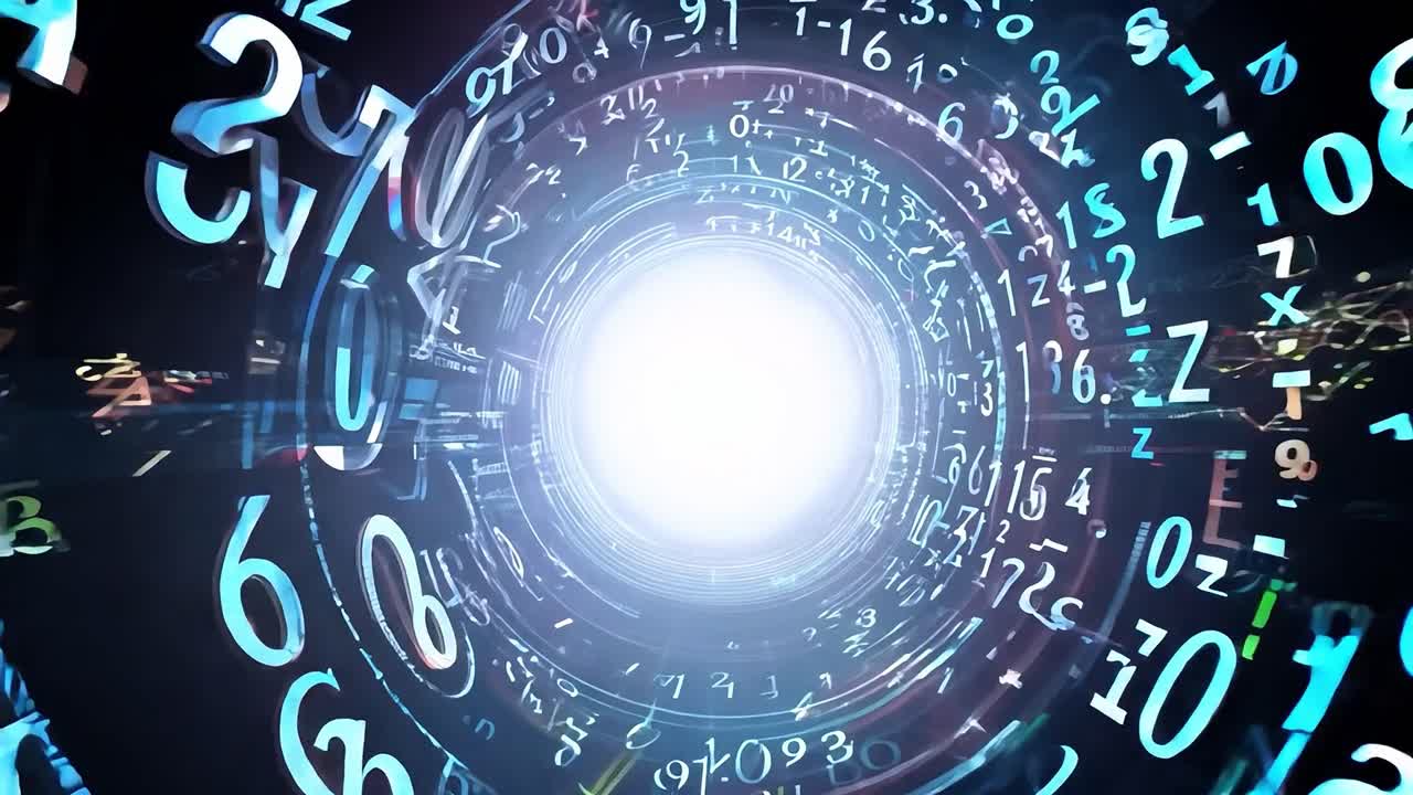 Abstract Spiral of Numbers