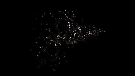 brillos dorados sobre un fondo negro