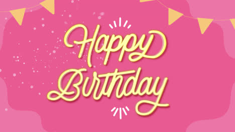 movimiento gráfico de la mano dibujado feliz aniversario letras de fondo