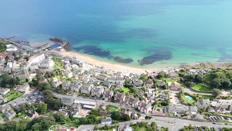 Ventnor-Isle-of-Wight-UK-establishing-aerial-shot