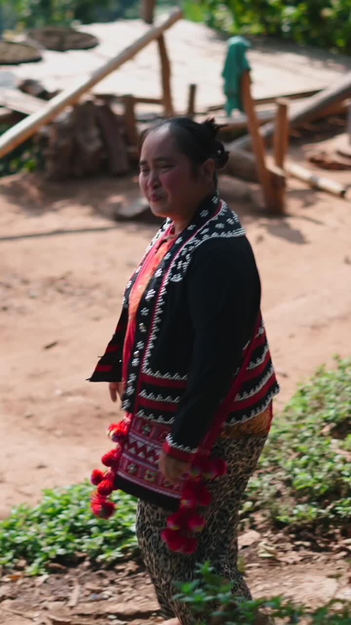 Woman in Traditional Clothing Outdoors