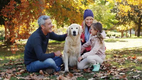 Familie-Mit-Hund-Im-Freien