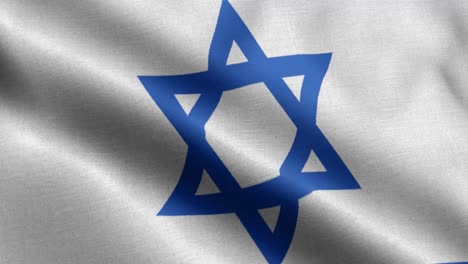 closeup waving loop 4k national flag of israel