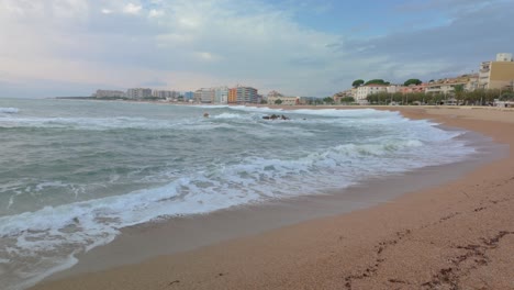panoramic view of blanes in slowmotion