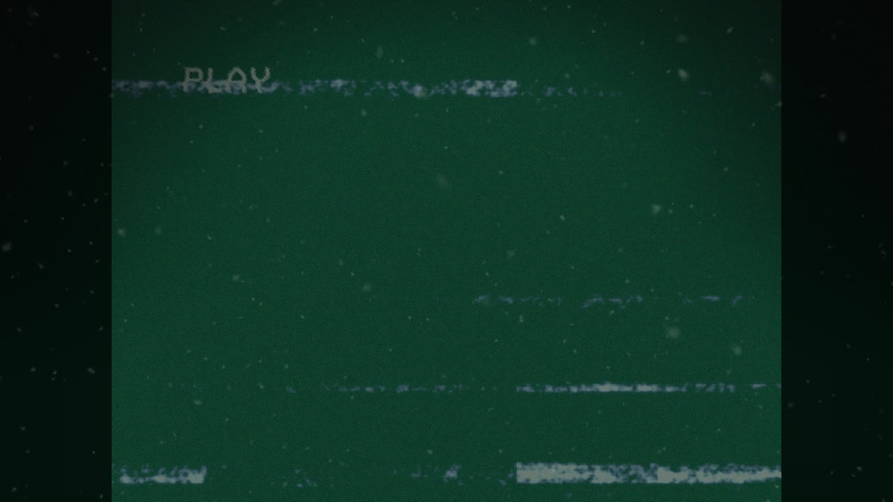 녹색 화면 위에 빨간 기하학적 모양의 애니메이션