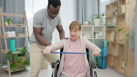 Mujer-Con-Discapacidad,-Fisioterapia