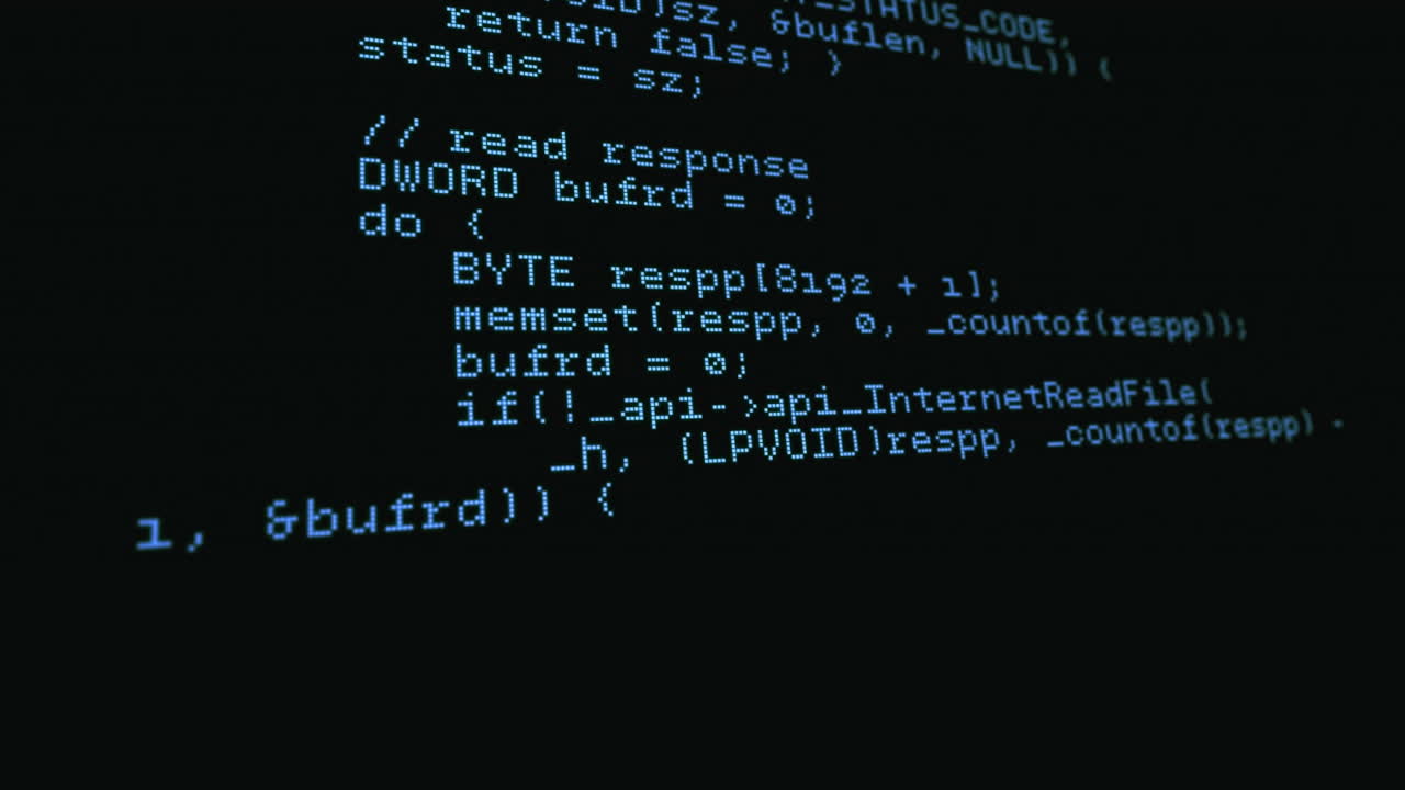 animatie van bewegende vormen en gegevensverwerking op zwarte achtergrond