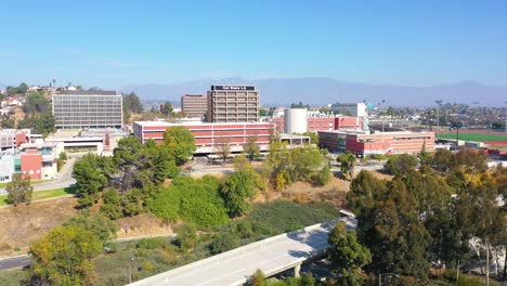 aerial of cal state la university campus east los angeles california