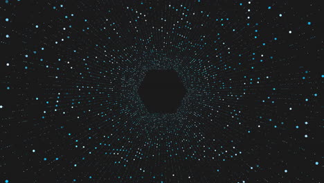 artistic black background with scattered white dots in circular pattern