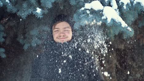 man in snow
