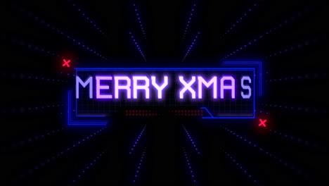 merry xmas with hud elements and neon lines