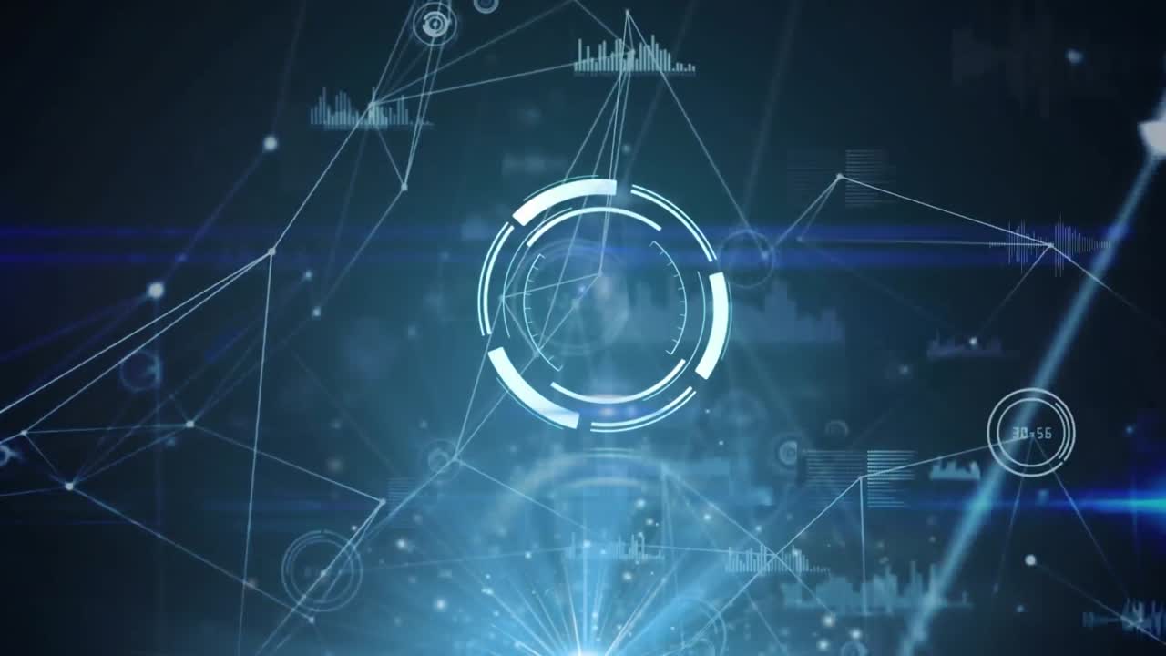 범위 스캐닝과 함께 연결 네트워크의 애니메이션