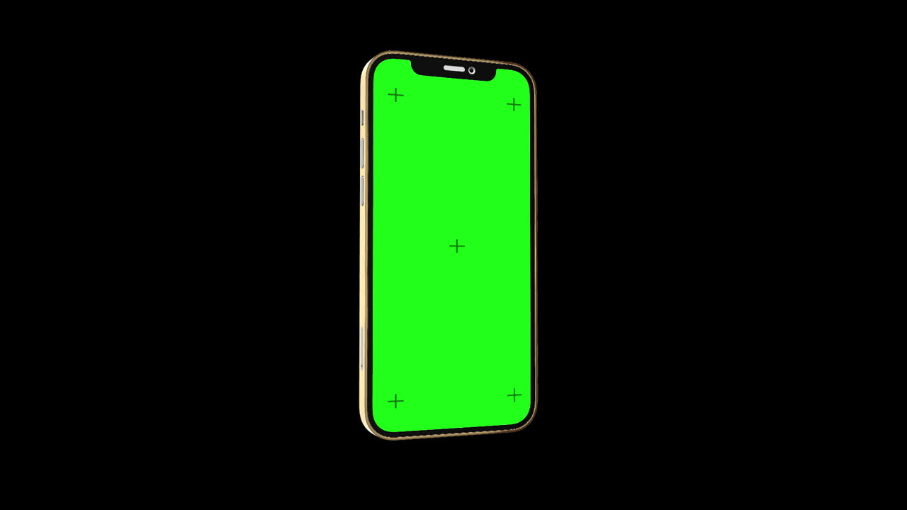 Smartphone With Green Screen, Alpha Channel