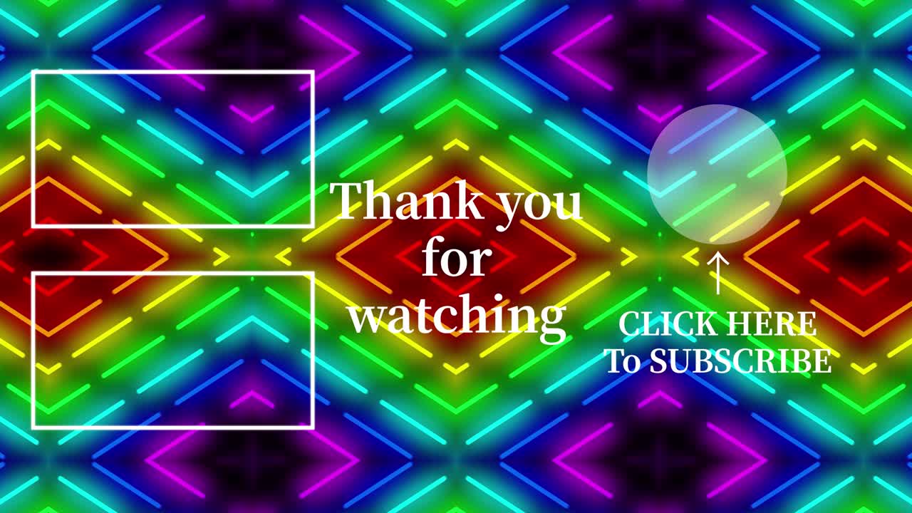 patrón de signo de neón tarjeta de finalización pantalla de finalización gráficos de movimiento