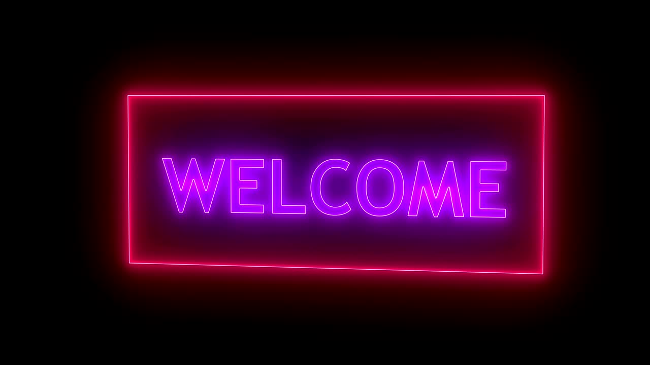 signo de neón. bienvenido neón