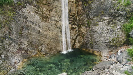 shot of a waterfall in theti national park in albania