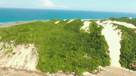 aerial shot of land form in beach of natal