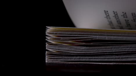 close-up of book pages