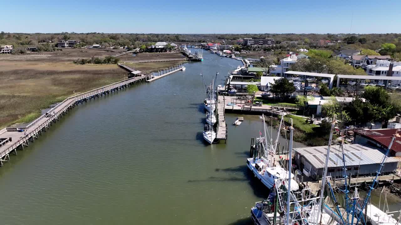 shem creek sc, 사우스캐롤라이나 사우스캐롤라이나주 찰스턴 sc 근처에서 공중 밀기