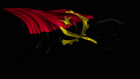 agitando la bandera de angola