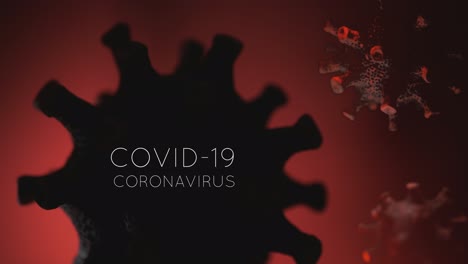 covid-19 coronavirus animated title and virus cell background